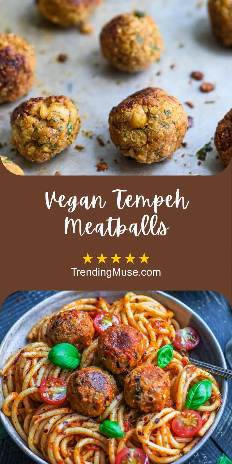 Vegan Tempeh Meatballs, Tempeh Meatballs, How To Make Tempeh Meatballs, Tempeh Meatballs With Pasta