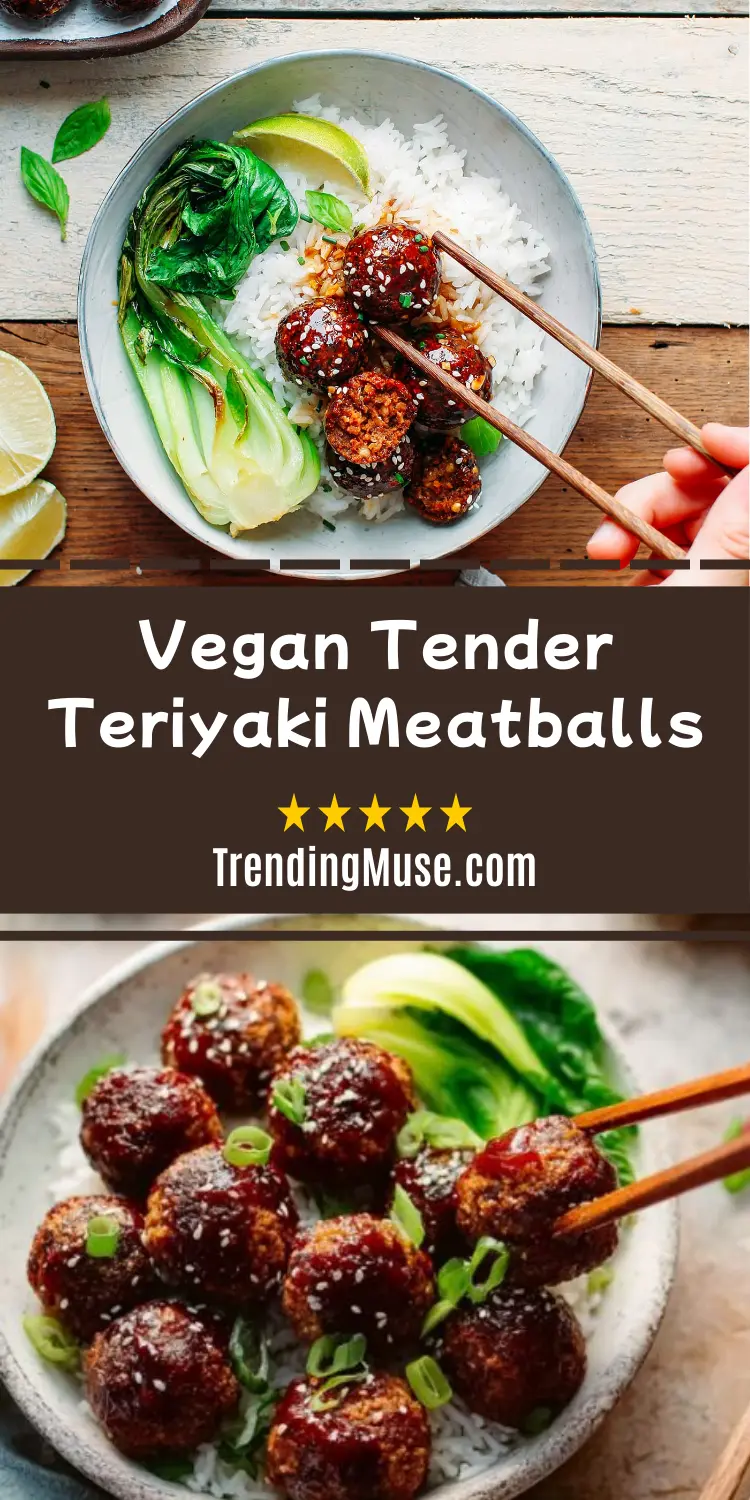 Vegan Tender Teriyaki Meatballs