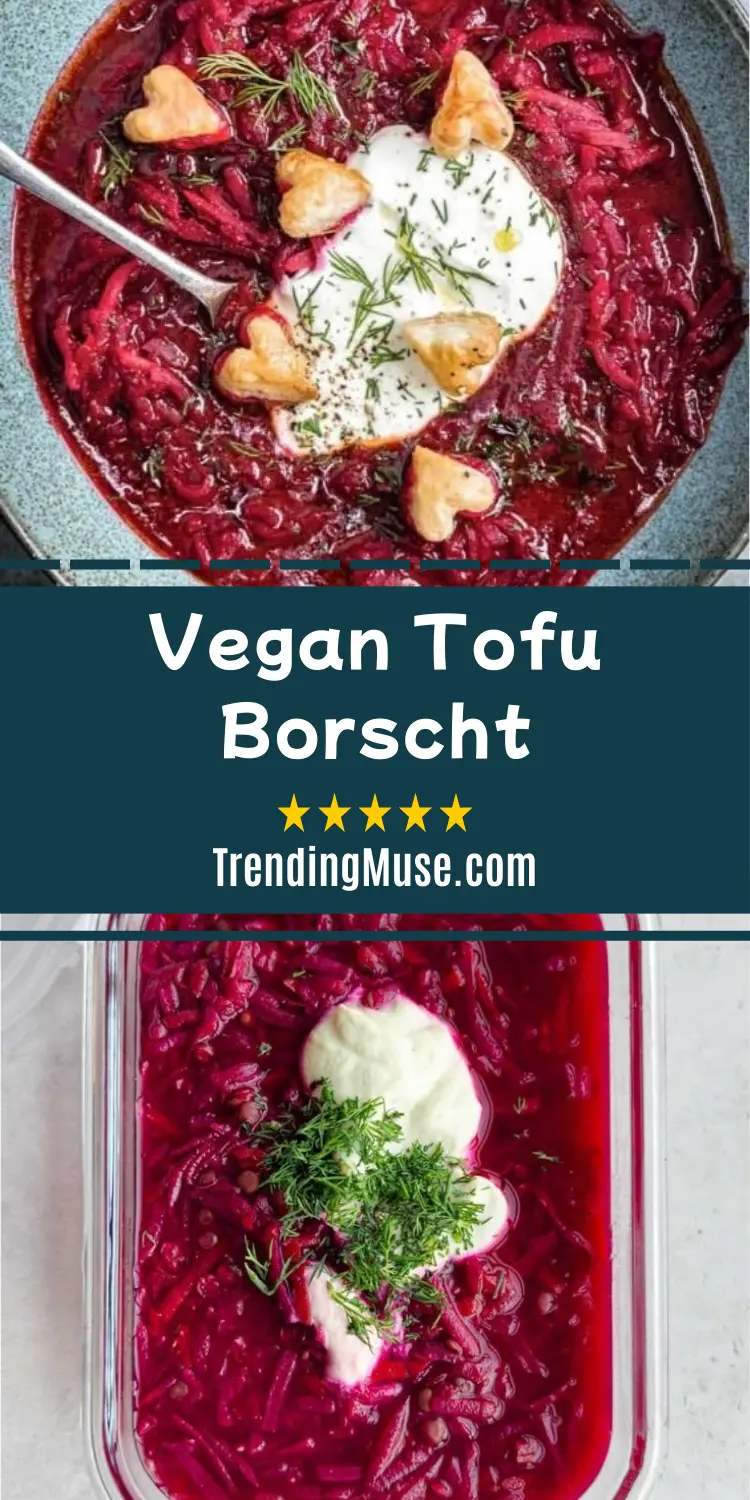 Vegan Tofu Borscht, Vegan Borscht, Vegan Borscht Soup, Vegan Borscht Soup Recipe, How To Make Vegan Borscht