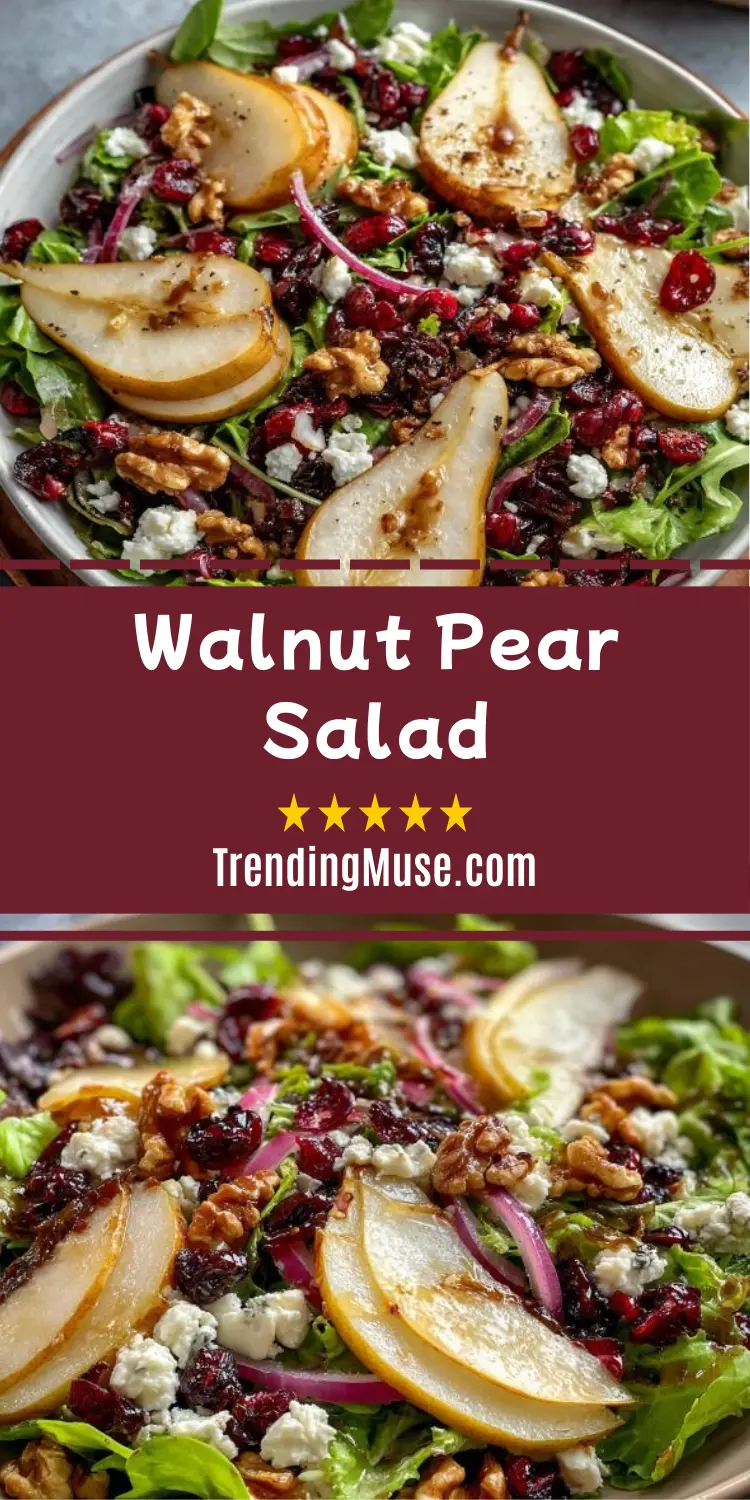 Pear Walnut Salad, Walnut Pear Salad, Pear And Walnut Salad, Pear Walnut Salad Recipes, Fresh Pear And Walnut Salad
