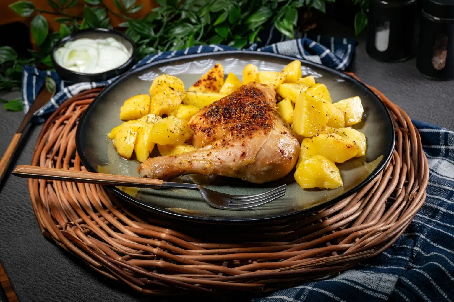 Baked Chicken Leg Quarters