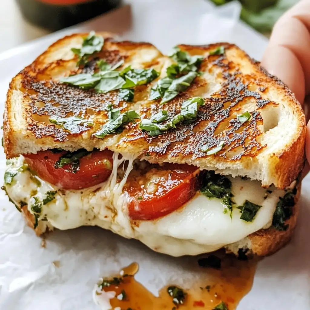 Caprese Grilled Cheese with Tomato Soup