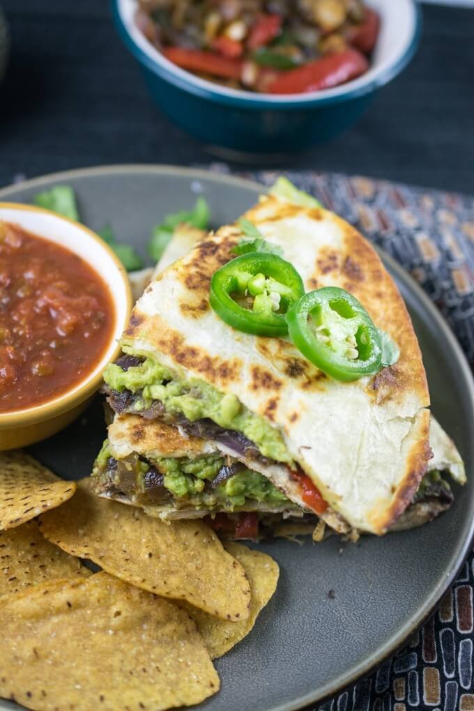 Easy Vegan Quesadillas With Black Beans And Avocado