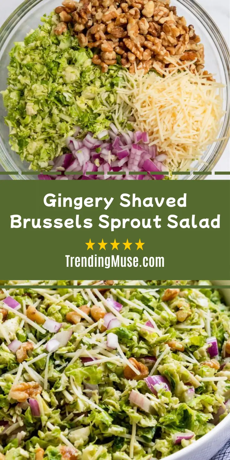 Gingery Shaved Brussels Sprout Salad