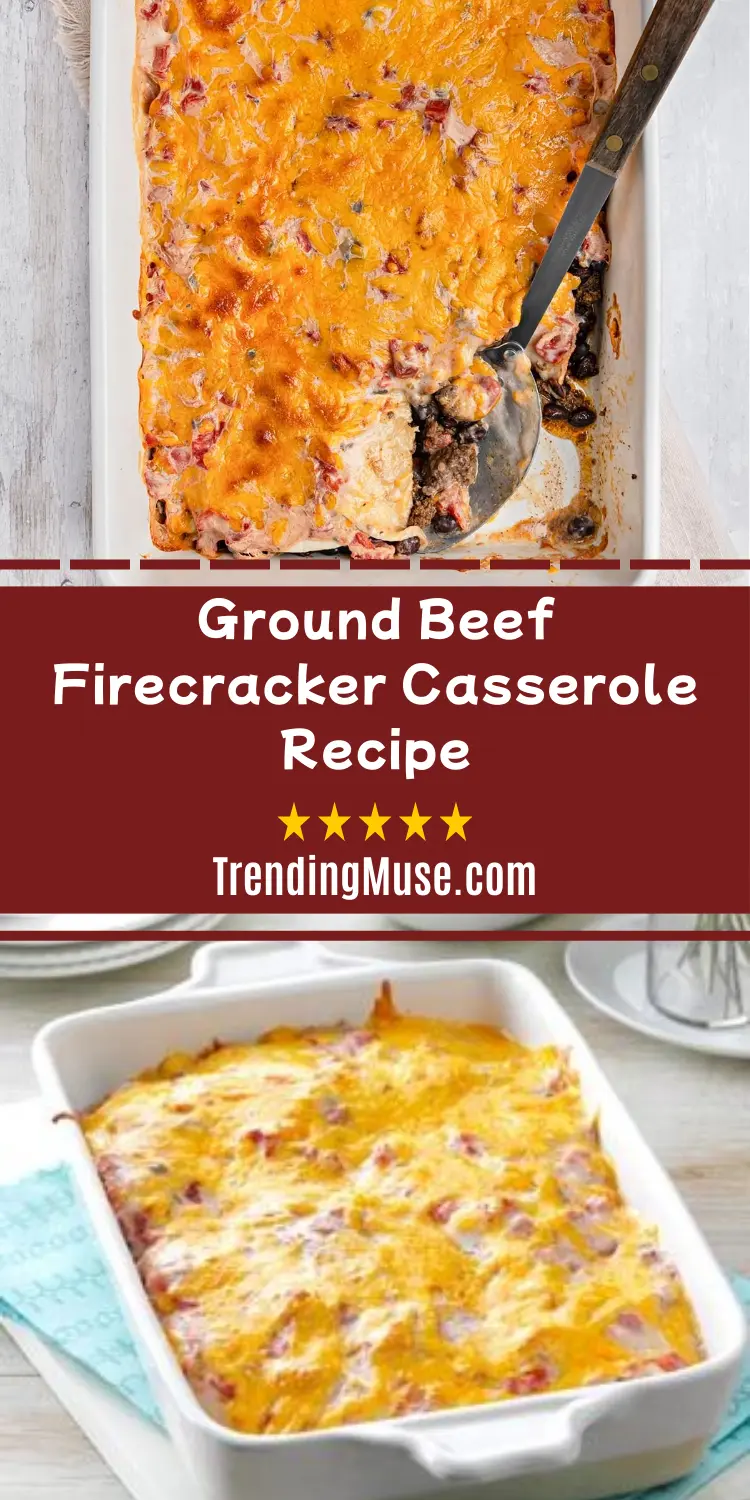 Ground Beef Firecracker Casserole, Firecracker Casserole Ground Beef, Firecracker Beef Casserole, Spicy Firecracker Beef, Ground Beef Firecracker Casserole Recipe, Firecracker Casserole, Firecracker Ground Beef, Spicy Ground Beef Casserole, Firecracker Casserole Taste Of Home, Fiesta Beef Casserole Recipe, Mexican Casserole With Ground Beef, Cheesy Ground Beef Casserole, Tex Mex Ground Beef Casserole, Spicy Casserole Recipes, Ground Beef Casserole Recipes