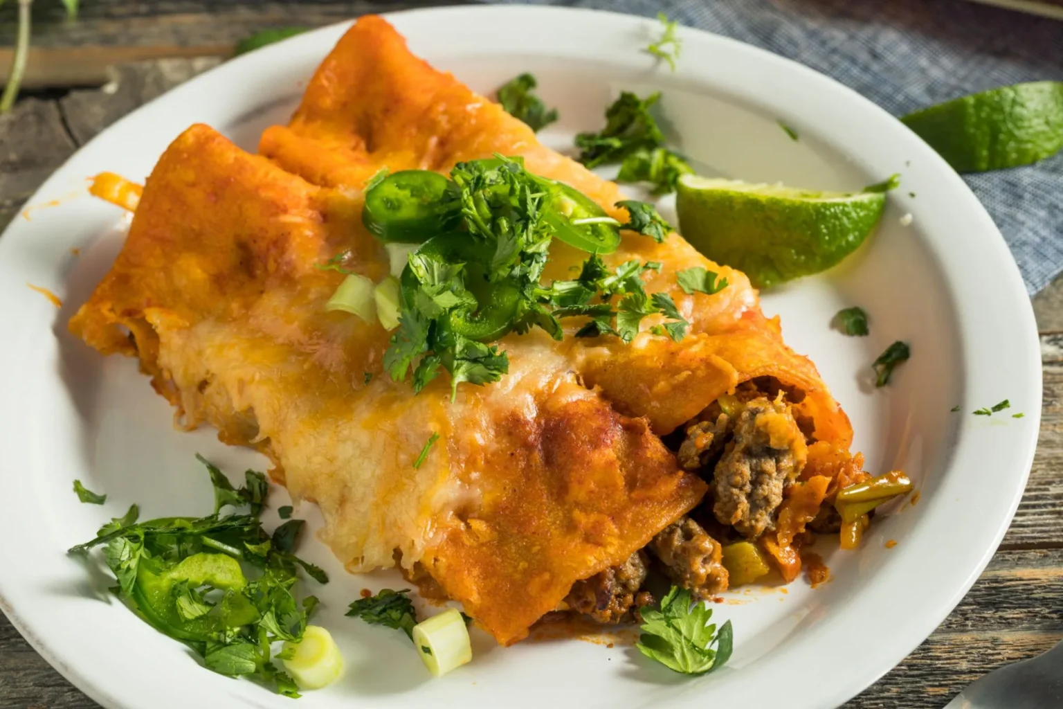 Hearty Ground Beef Enchiladas