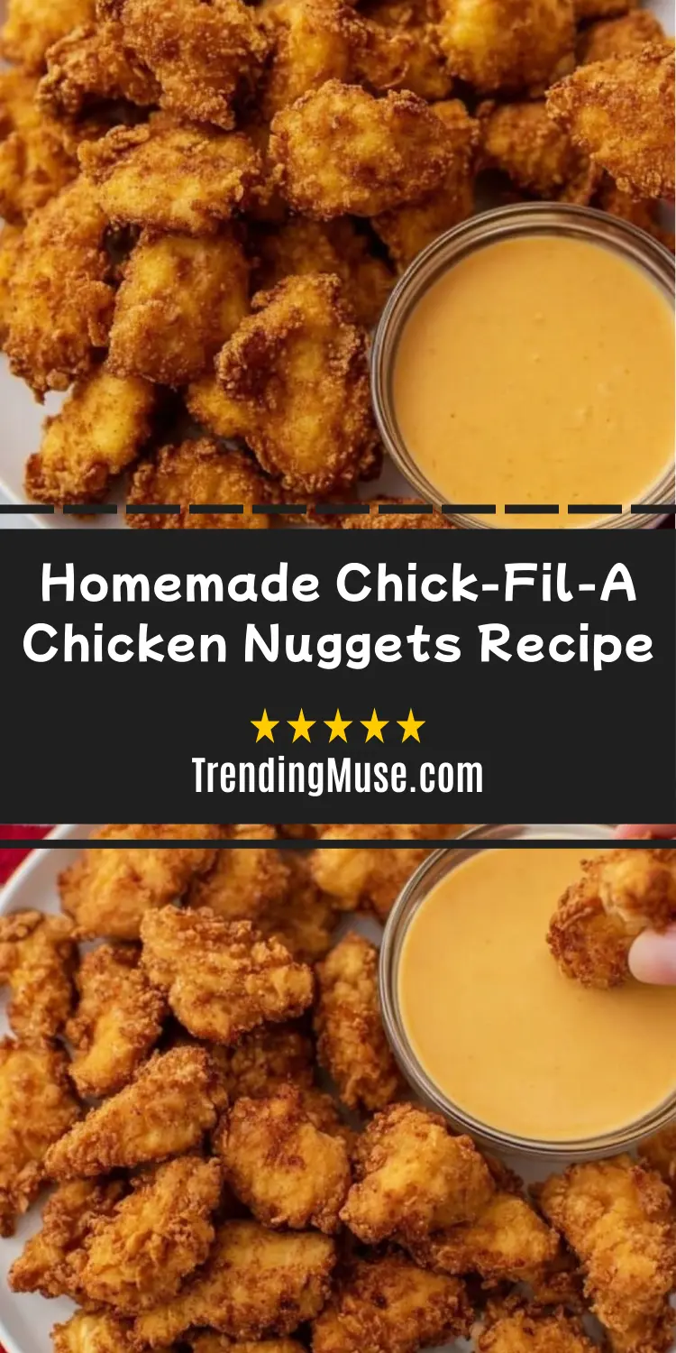 Homemade Chick-Fil-A Chicken Nuggets Recipe, Chick Fil A Chicken Nuggets Recipe, Chick Fil A Nuggets Recipe, Copycat Chick Fil A Nuggets, Homemade Chick-fil-A Nuggets
