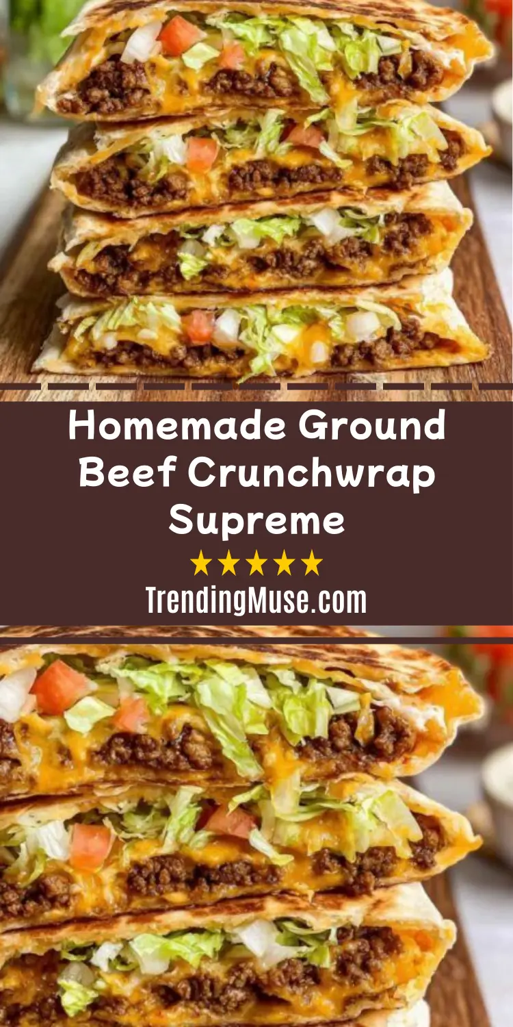 Homemade Ground Beef Crunchwrap Supreme, Homemade Crunchwrap Supreme, Ground Beef Crunch Wrap, Beef Crunch Wrap Supreme, Copycat Taco Bell Crunchwrap Supreme, Taco Bell Crunchwrap Supreme Recipe, Homemade Taco Bell Crunchwrap Supreme, Crunchwrap Supreme Ingredients, Crunch Wrap Supreme Recipe, Crunchwrap Copycat, Easy Crunch Wrap Recipe, Crunch Wraps Homemade, Taco Crunch Wrap, Nacho Cheese Sauce, Homemade Crunchwrap