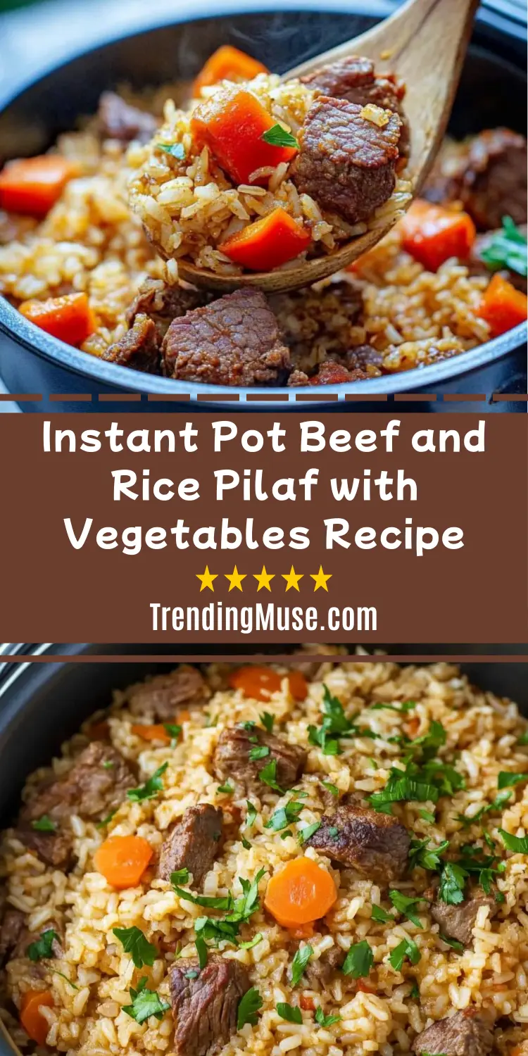 Instant Pot Beef And Rice Pilaf, Instant Pot Beef And Rice Pilaf With Vegetables, Beef And Rice Instant Pot, Beef Rice Pilaf Instant Pot, Instant Pot Rice Pilaf With Veggies, Beef Pilaf Rice Recipe Instant Pot, Instant Pot Rice Pilaf Recipes, One Pot Beef And Rice Instant Pot, Instant Pot Beef And Rice Recipe, Rice Pilaf Instant Pot, Beef Rice Pilaf Recipe, Vegetable Rice Pilaf Instant Pot, Beef And Rice Recipes Instant Pot, Traditional Beef Pilaf Recipe, Wild Rice Pilaf Instant Pot