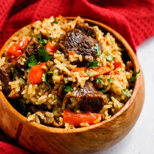 Instant Pot Beef and Rice Pilaf with Vegetables Recipe
