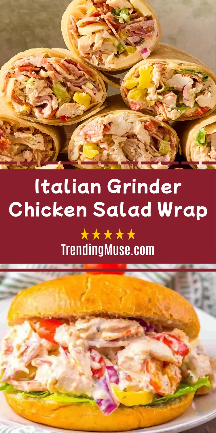 Italian Grinder Chicken Salad Wrap