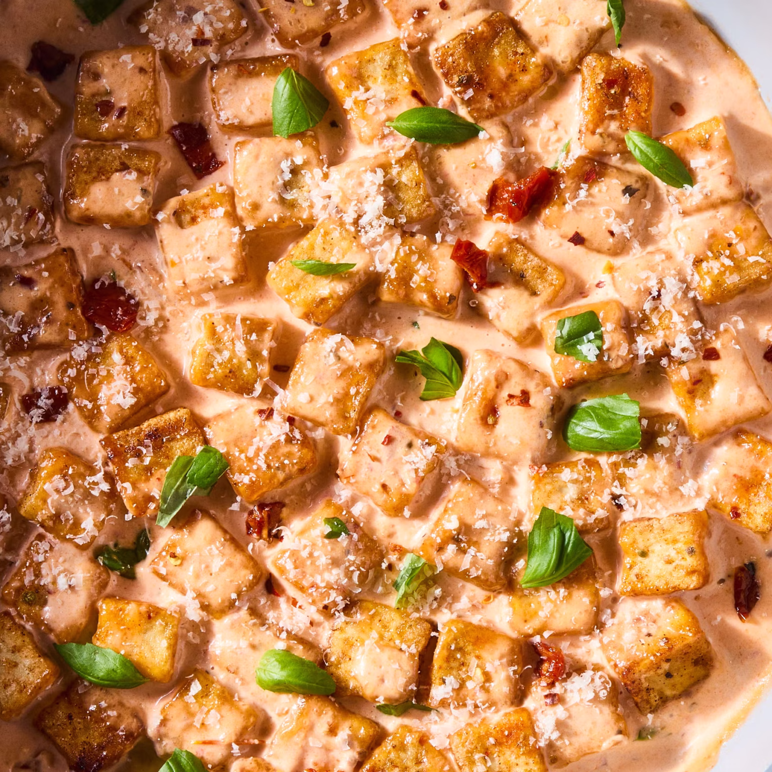 Marry Me Crispy Tofu with Gnocchi