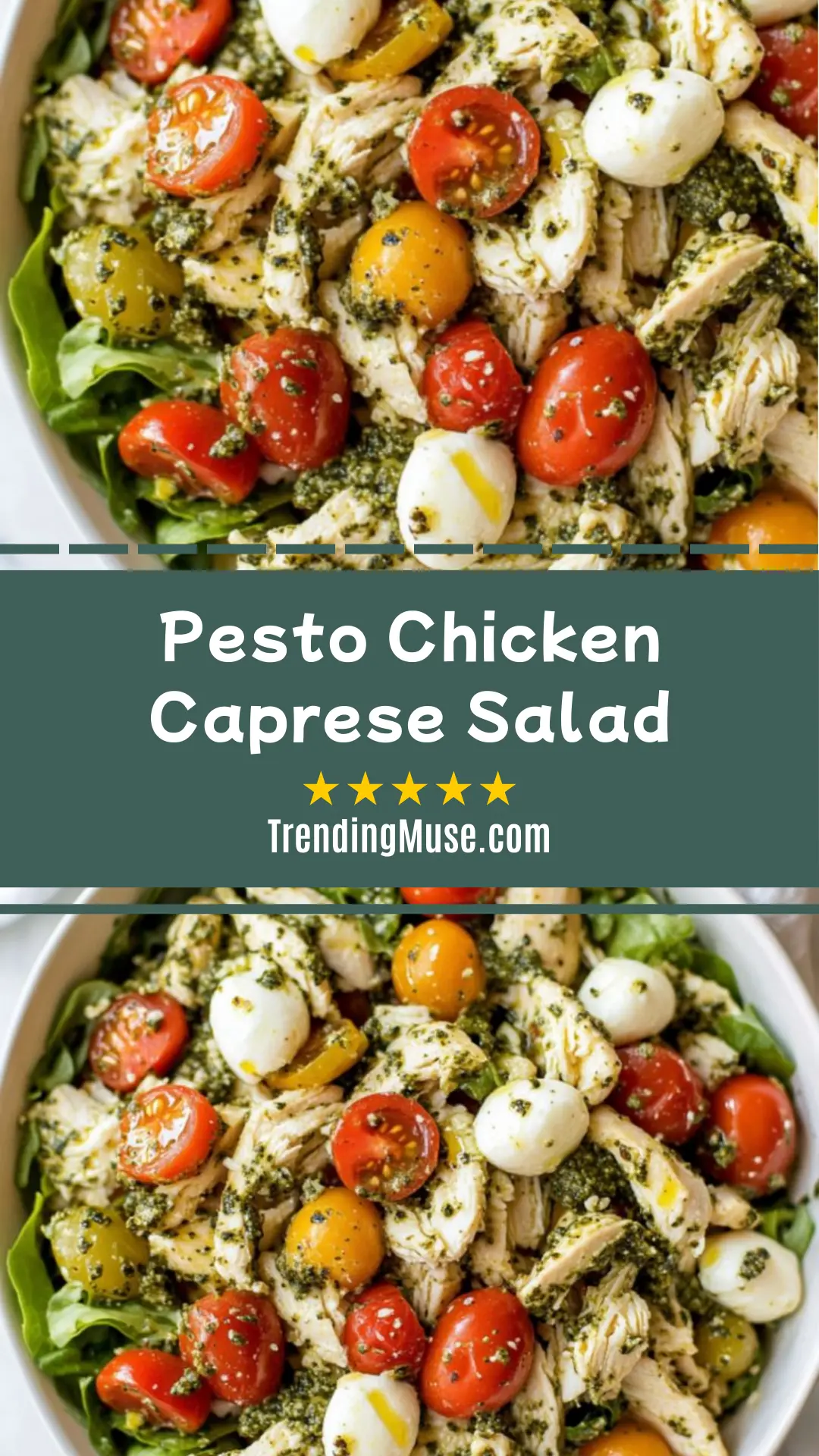 Pesto Chicken Caprese Salad