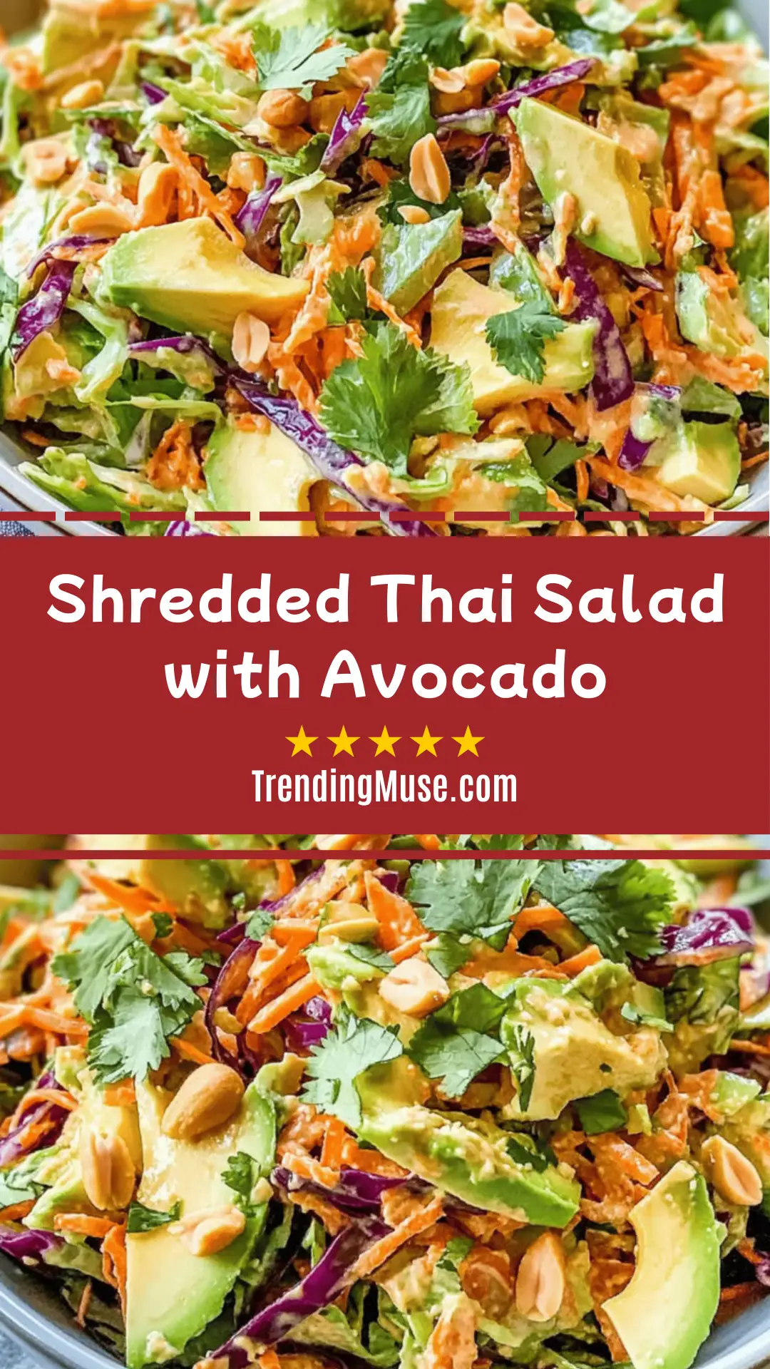 Shredded Thai Salad with Avocado
