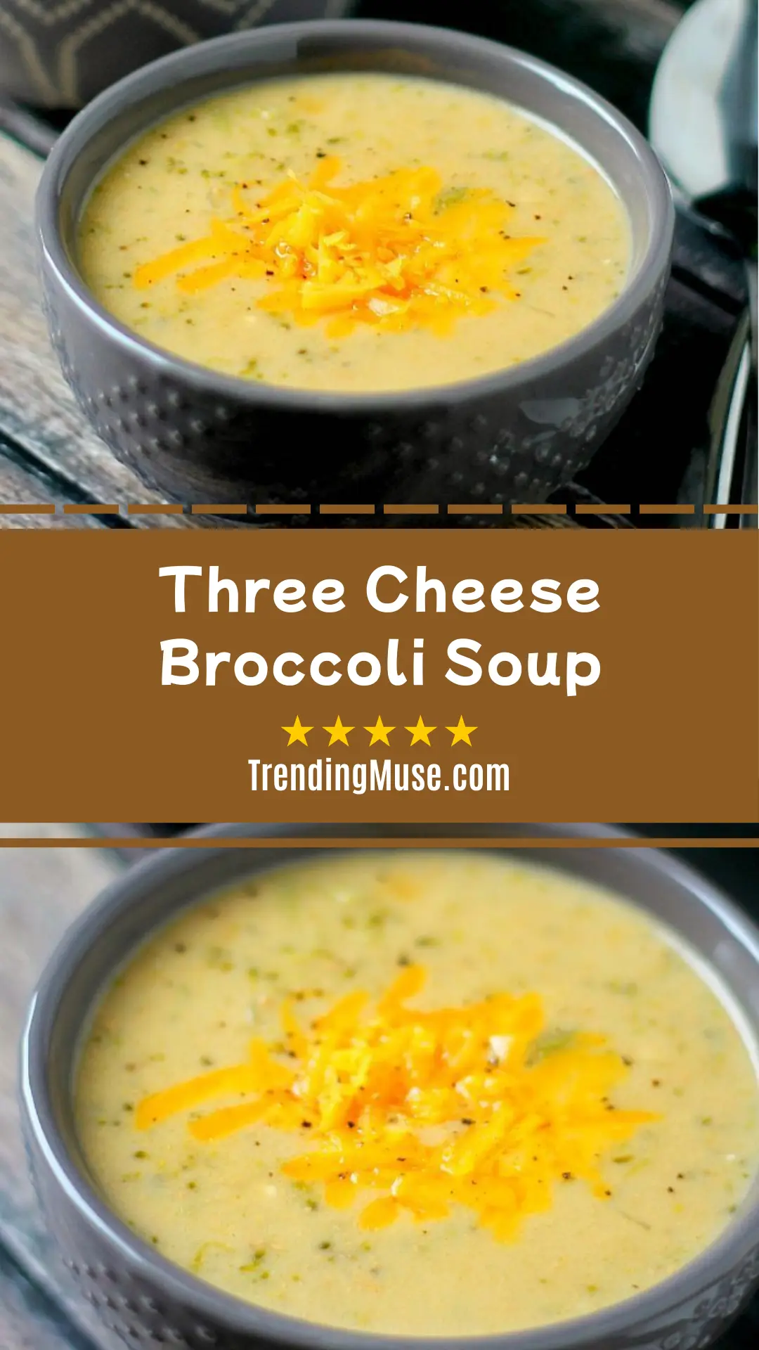 Three Cheese Broccoli Soup