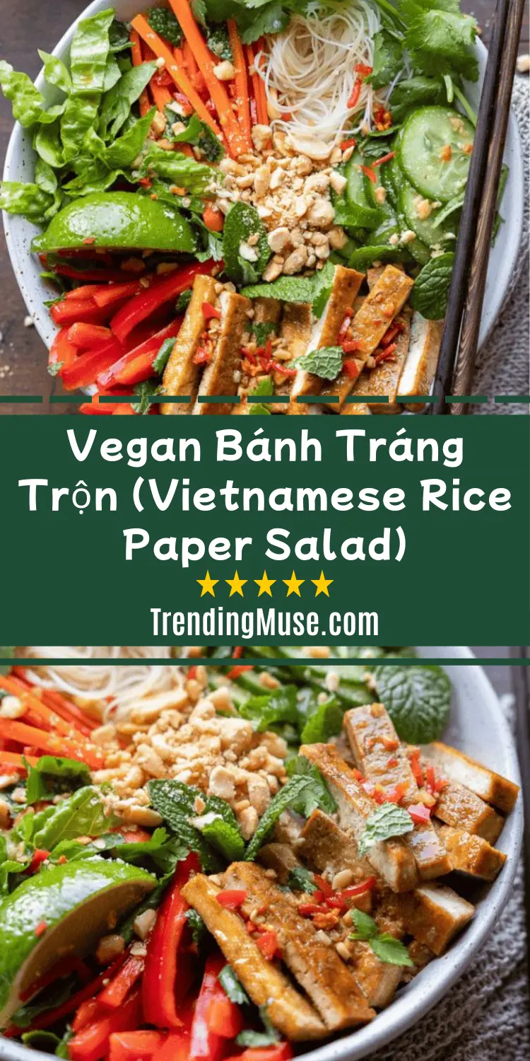 Vegan Bánh Tráng Trộn (Vietnamese Rice Paper Salad)