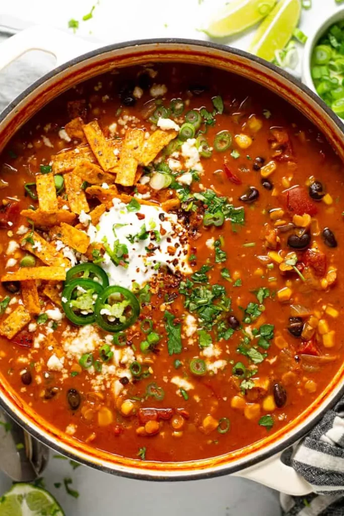 Vegan Lentil Tortilla Soup Instant Pot