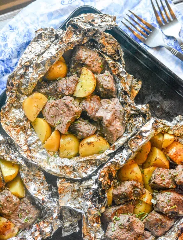 Steak and Potato Foil Pack Dinners Recipe